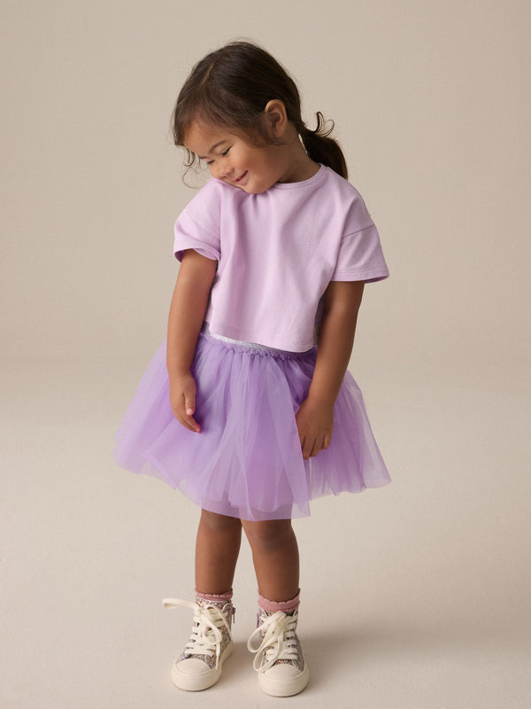 Lilac Purple T-Shirt and Skirt Set (3mths-7yrs)