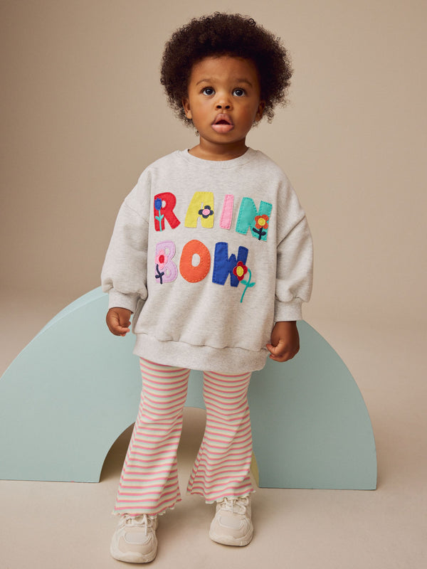 Grey Sweatshirt and Flare Leggings Set (3mths-7yrs)