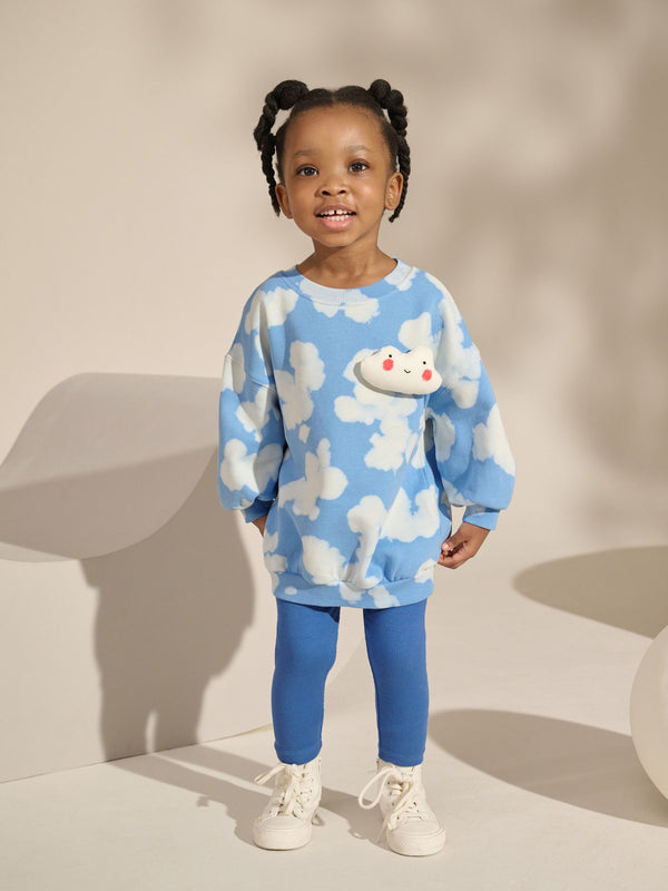 Blue Tie Dye Cloud Leggings Set (3mths-7yrs)
