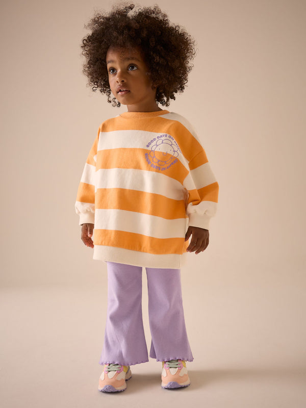 Orange Sweatshirt and Flare Leggings Set (3mths-7yrs)