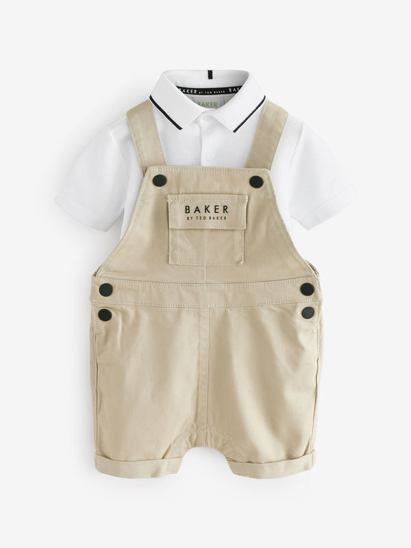 Baker by Ted Baker Dungaree And Polo Shirt Set