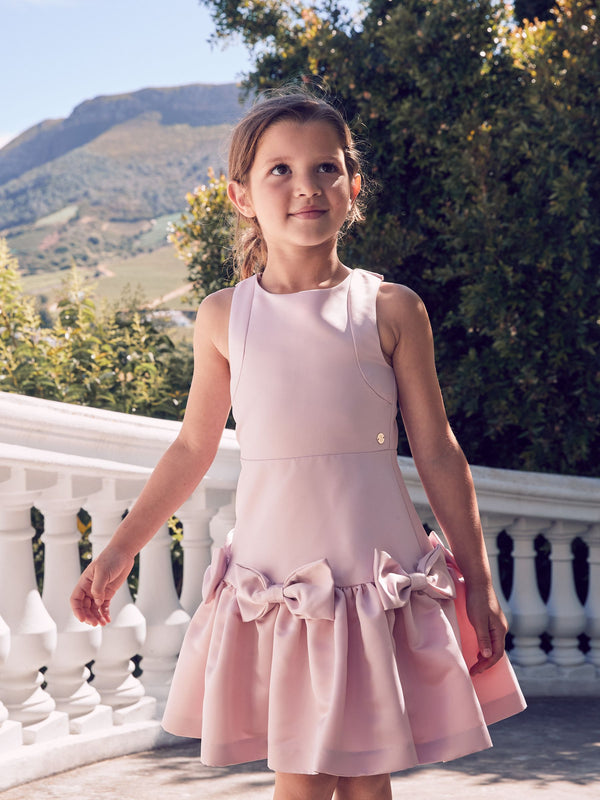 Baker by Ted Baker Pink Satin Bow Detail Occasion Dress