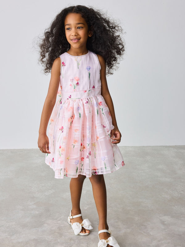 Baker by Ted Baker Floral Burnout Cross Back Dress