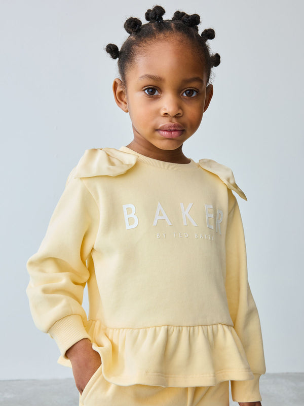 Baker by Ted Baker 2 Piece Satin Bow Sweatshirt and Joggers Set