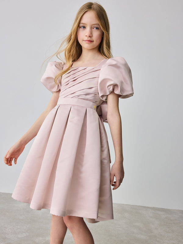 Baker by Ted Baker Pink Satin Bow Back Occasion Dress
