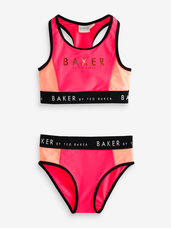 Baker by Ted Baker Pink Colour Block Bikini