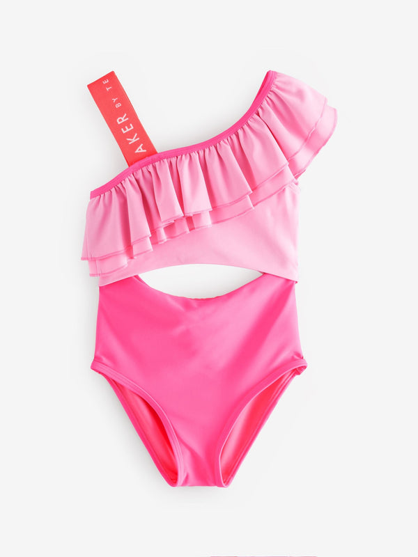 Baker by Ted Baker Pink Frill Swimsuit