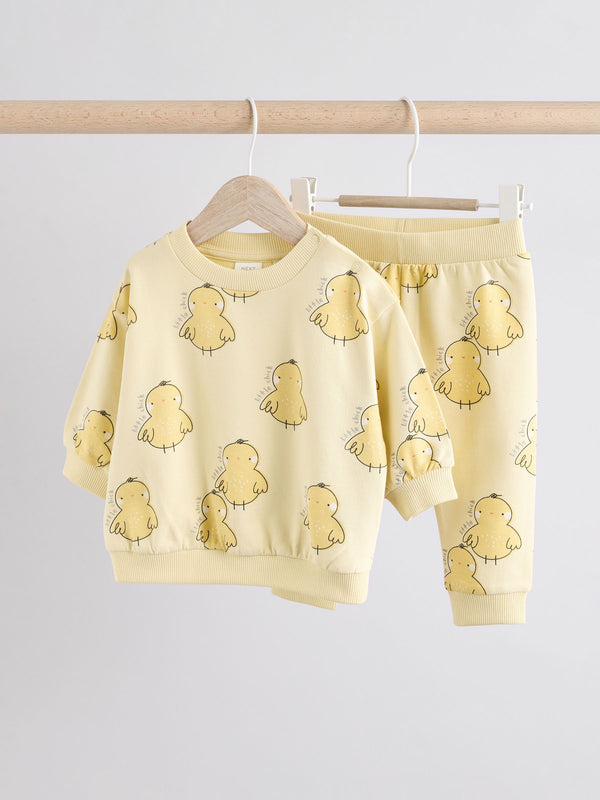 Yellow Chick Baby Sweatshirt and Joggers 2 Piece Set (0mths-2yrs)