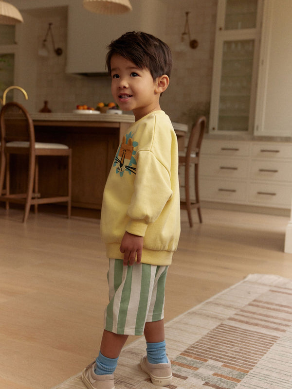 Yellow Sweatshirt and Shorts Set (3mths-8yrs)