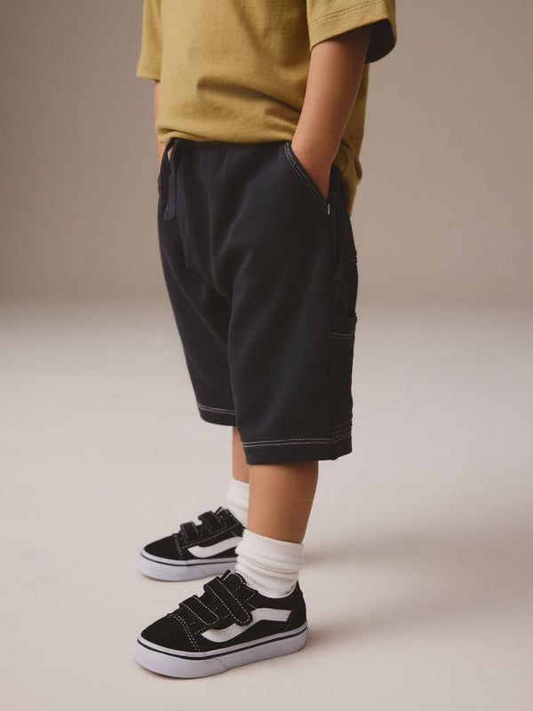 Charcoal Grey Jersey Carpenter 100% Cotton Shorts (3mths-7yrs)