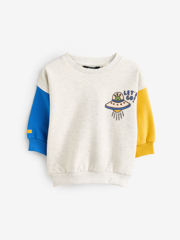 Grey Crew Neck Sweatshirt (3mths-7yrs)