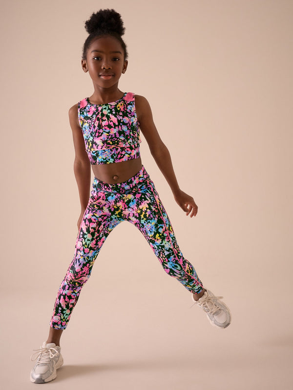 Multi Black Sports Leggings (3-16yrs)