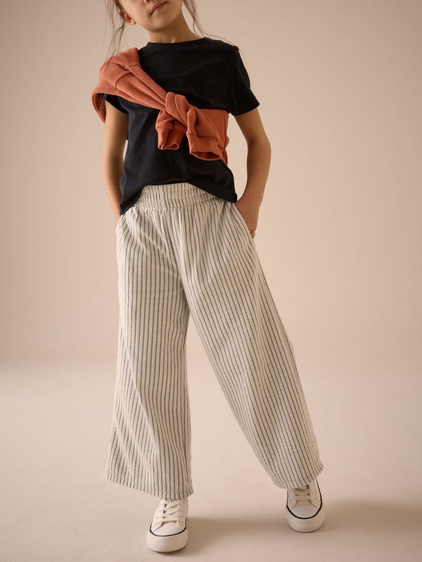 Cream/Black Pinstripe Trousers (3-16yrs)