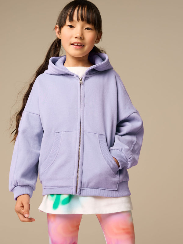 Dusky Purple Zip Through Hoodie (3-16yrs)