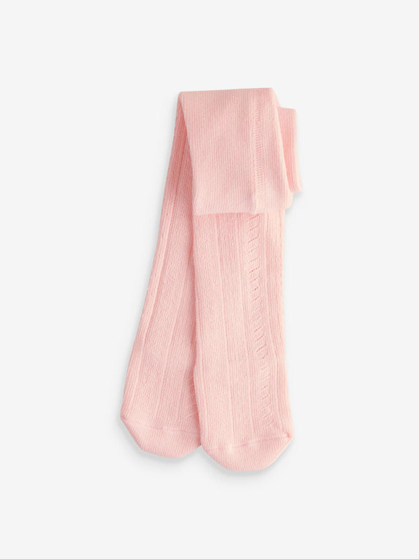 Pink Textured Baby Tights