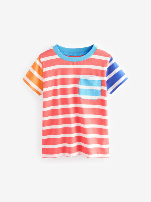 Red Hotchpotch Short Sleeve Stripe T-Shirt (3mths-7yrs)