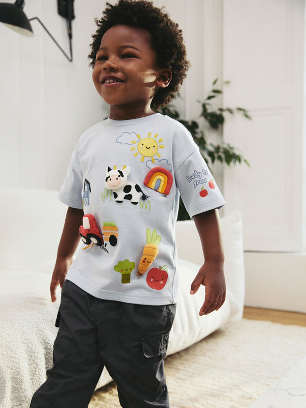 Blue Farm Short Sleeve 3D Padded Character T-Shirt (3mths-7yrs)