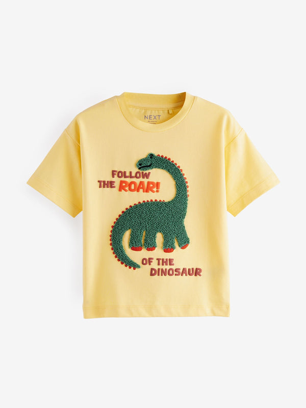 Yellow Short Sleeve Appliqué T-Shirt (3mths-7yrs)