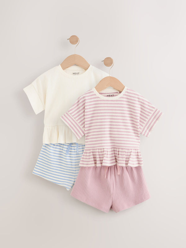 Pink T-Shirt & Short 2 Pack Set (3mths-7yrs)