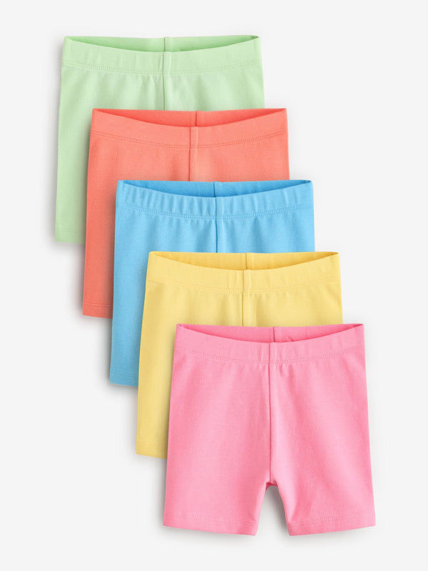 Multi Bright Cycle Shorts 5 Pack (3mths-7yrs)