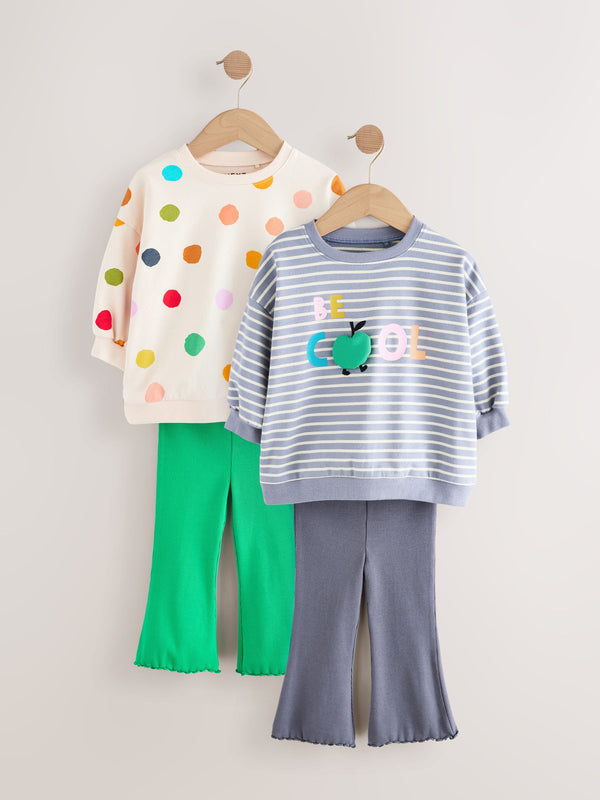 Blue T-Shirt & Flares 2 Pack Set (3mths-7yrs)