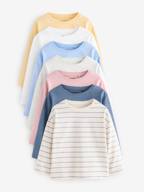 Multi Long Sleeve T-Shirts 7 Pack (3mths-7yrs)