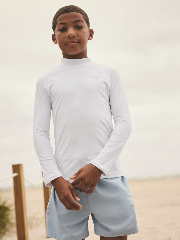 White Long Sleeve Rash Vest (1.5-16yrs) (1.5-16yrs)