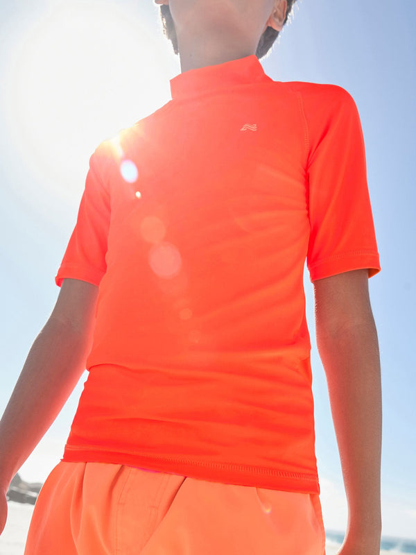 Orange Short Sleeve Rash Vest (1.5-16yrs)