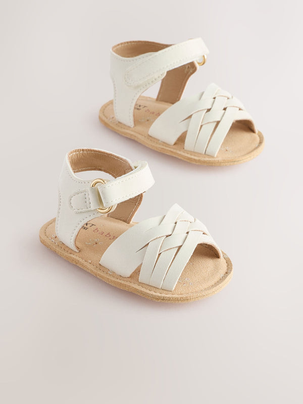 White Baby Fisherman Sandals (0-24mths)
