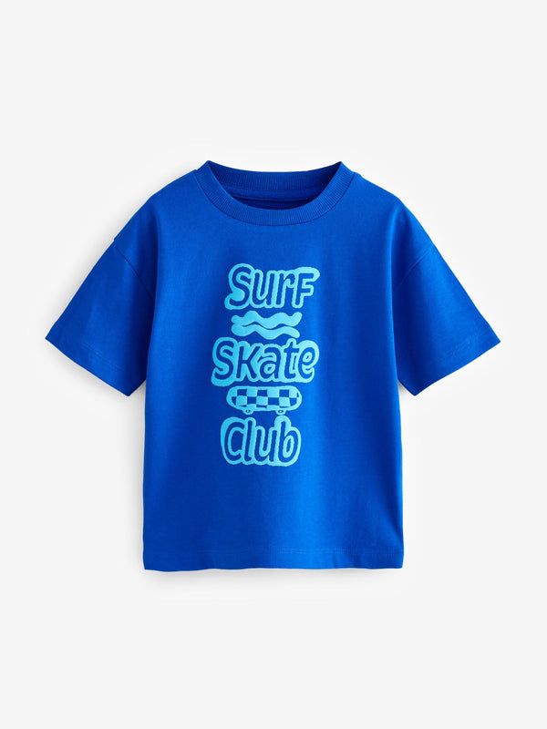 Cobalt Blue Simple Short Sleeve T-Shirt (3mths-7yrs)