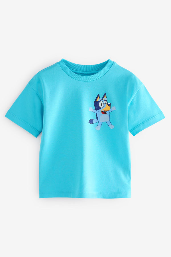 Blue Bluey 100% Cotton Short Sleeve T-Shirt (12mths-7yrs)