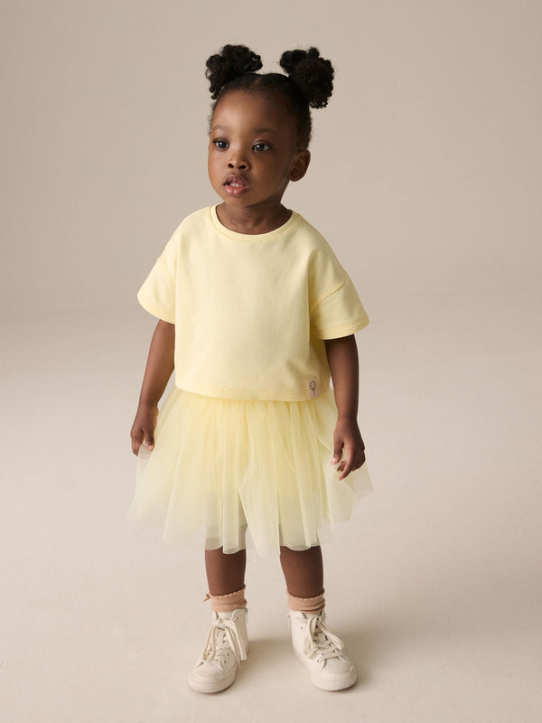 Yellow T-Shirt and Skirt Set (3mths-7yrs)