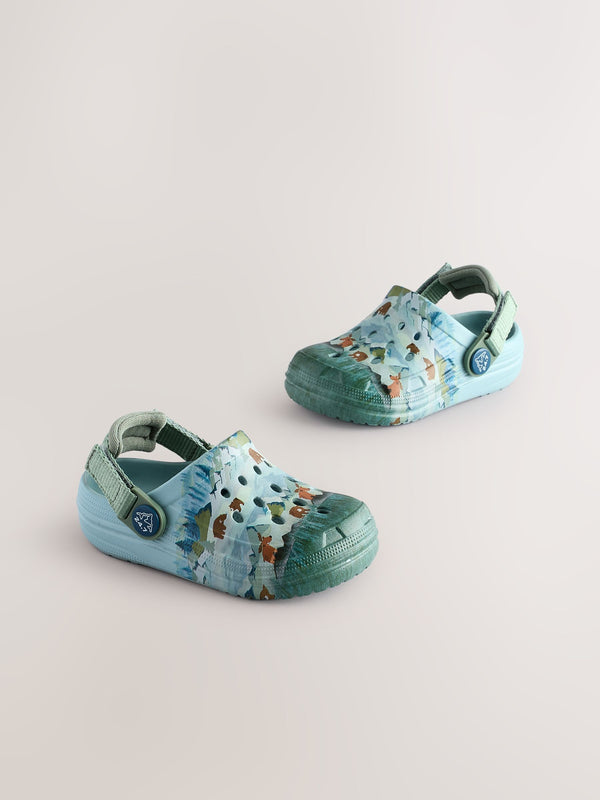 Green Mountain Scene Clogs