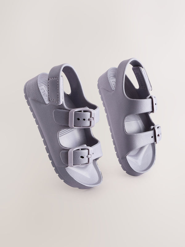 Purple Double Buckle Ankle Strap EVA Sandals