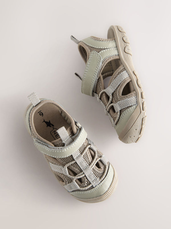 Neutral/Grey Bump Toe Trekker Walking Sandals