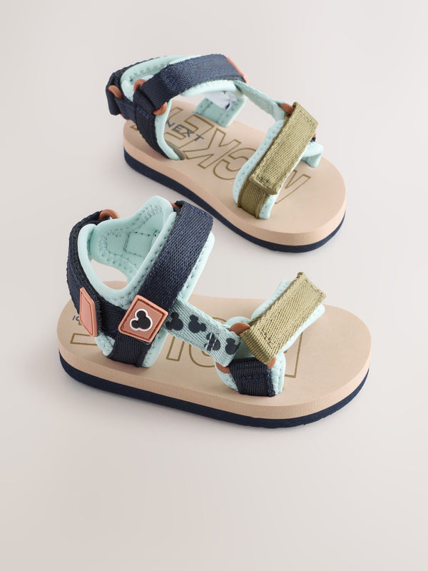 Neutral/Blue Mickey Mouse Trekker Walking Sandals
