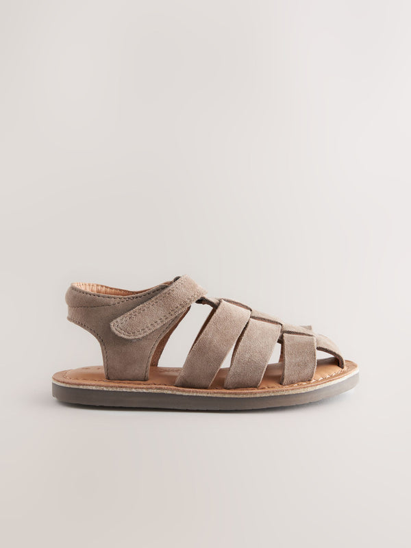 Neutral Leather Fisherman Sandals