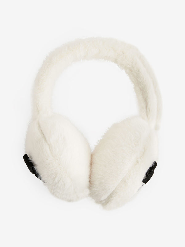 Cream Bow Earmuffs