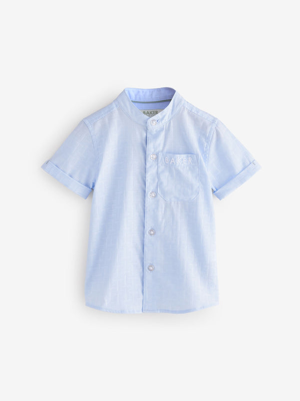 Baker by Ted Baker 100% Cotton Grandad Collar Shirt
