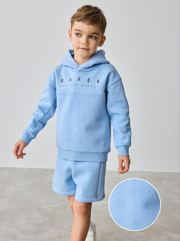 Baker by Ted Baker Blue Quilted Hoodie And Shorts Set