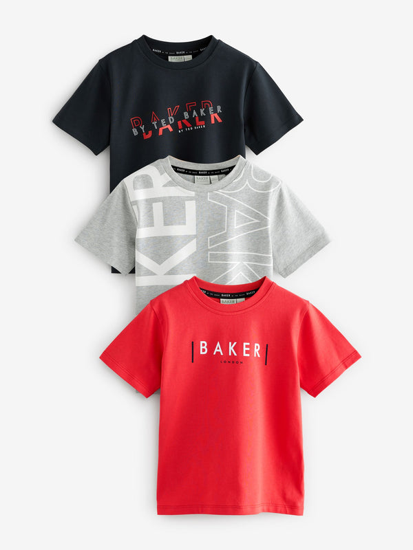 Baker by Ted Baker Graphic Print T-Shirts 3 Pack