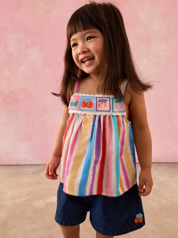 Rainbow 100% Cotton Top and Shorts Set (3mths-7yrs)