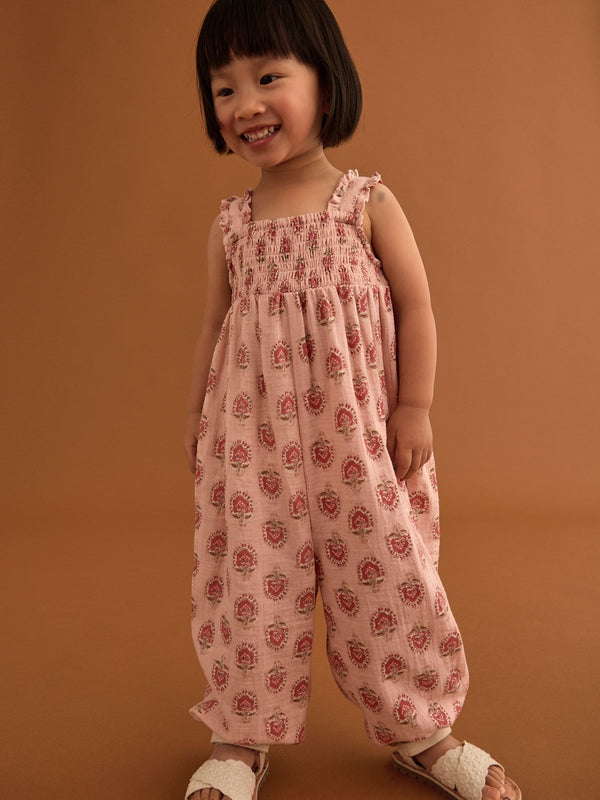 Pink 100% Cotton Playsuit (3mths-7yrs)