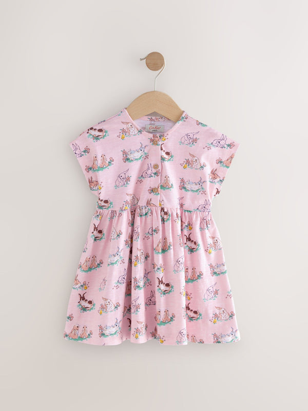 Pink Cath Kidston Jersey 100% Cotton Dress (3mths-7yrs)