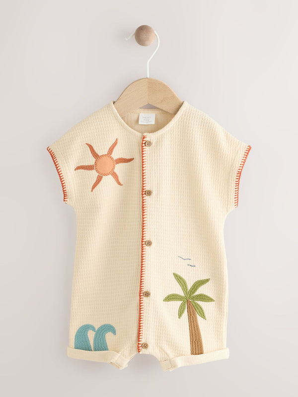 Neutral Sun Print Baby Romper (0mths-2yrs)