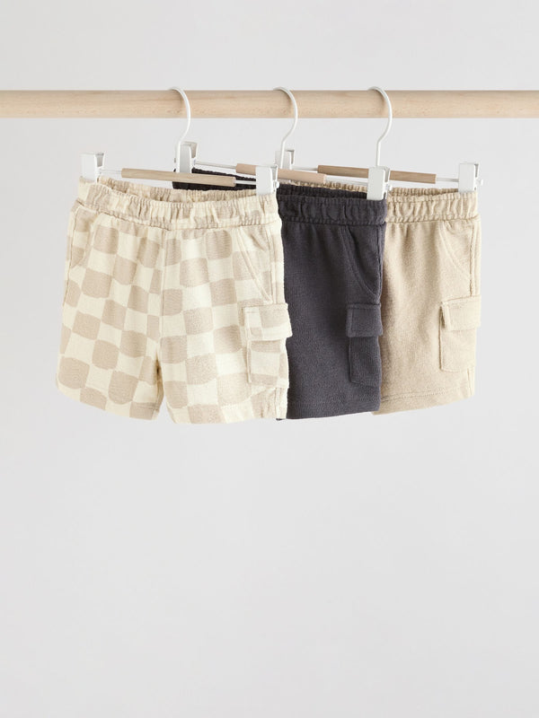 Mono Checkerboard Jersey 100% Cotton Baby Shorts 3 Pack