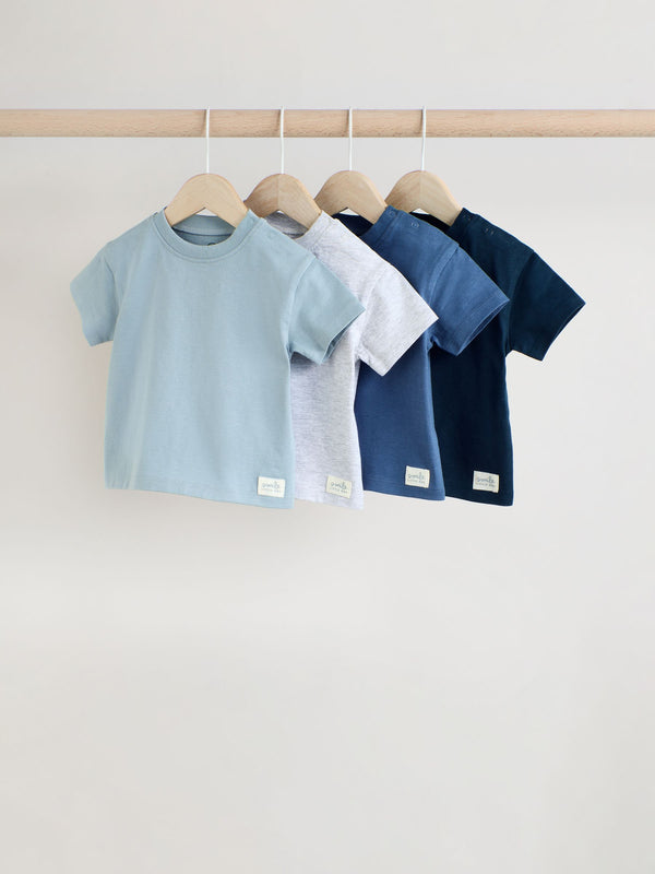 Blue Baby Short Sleeve T-Shirts 4 Pack