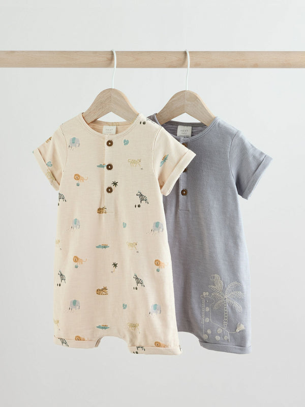 Neutral Baby Rompers 2 Pack