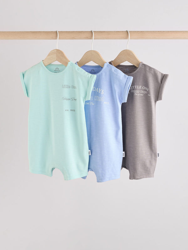 Blue Baby Rompers 3 Pack