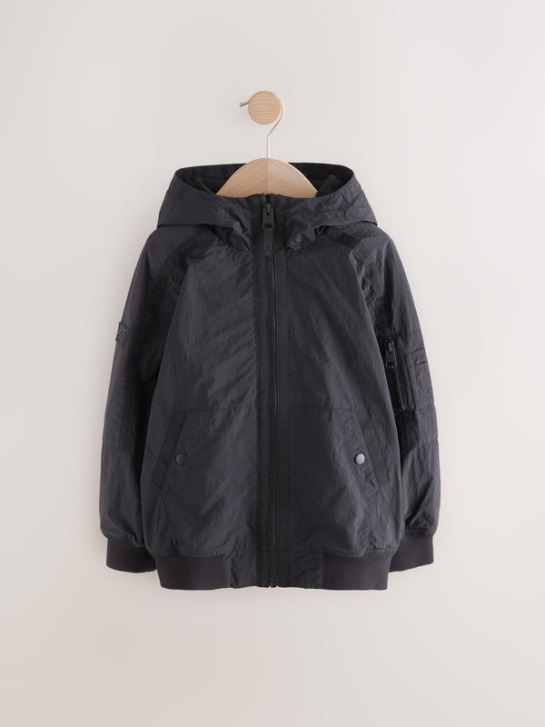 Black Shower Resistant Utility Jacket (3-16yrs)
